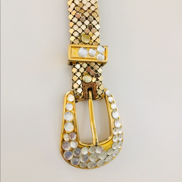 90’s Glamour Extra Long Gold Mesh Belt - Picture 8 of 8